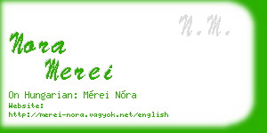 nora merei business card